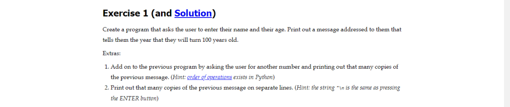 Python Exercise: Character Input – DevNess